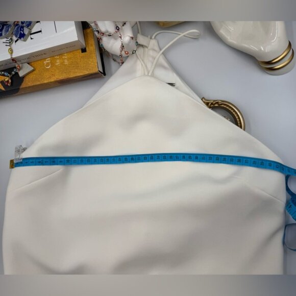 🆕 ALEXIS 🧿 NWOT Bristal Feather Trimmed Mini Dress, White, Sz S - Picture 16 of 16